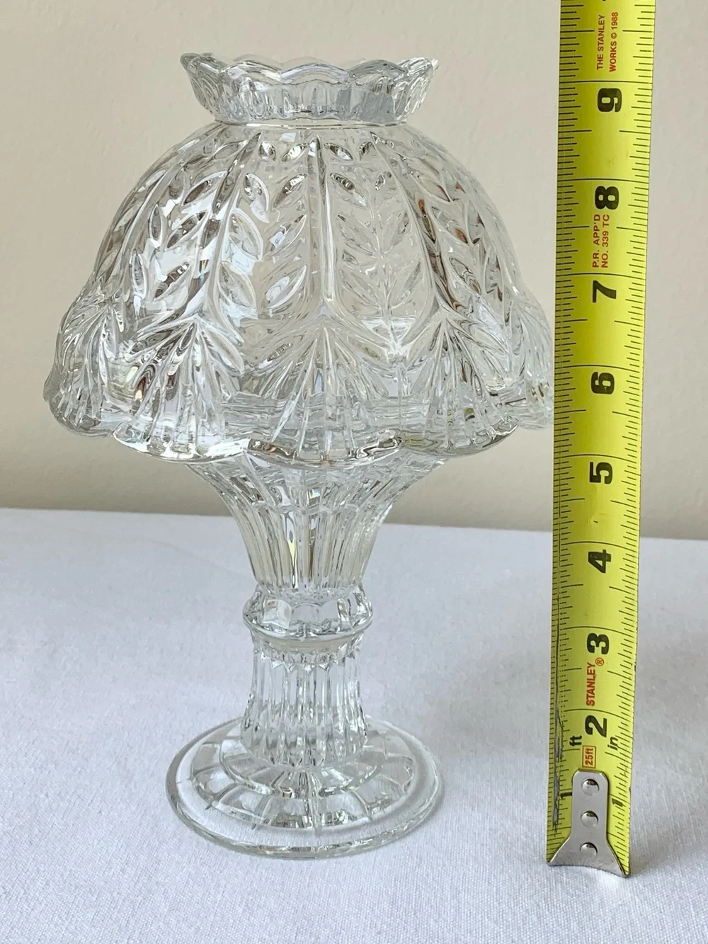 Fifth Avenue Portico Crystal Clear 2 Piece Glass Candle Holder Fairy Lamp